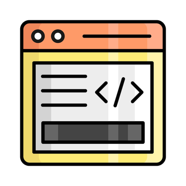 programming language code development vector icon