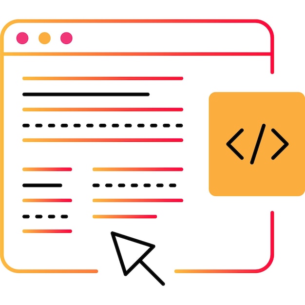 programming vector software code program line icon