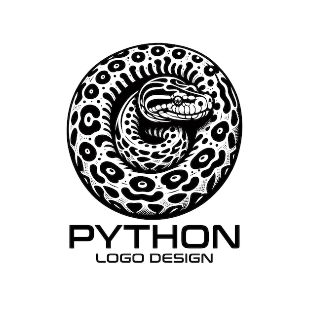 Векторный дизайн логотипа Python