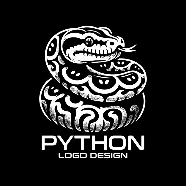 Векторный дизайн логотипа Python