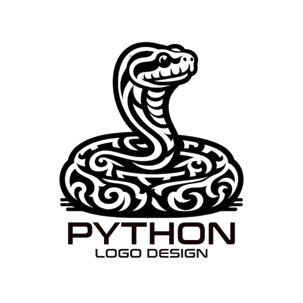 Векторный дизайн логотипа Python
