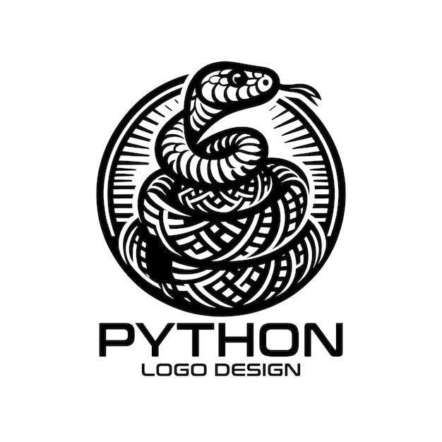 Векторный дизайн логотипа Python