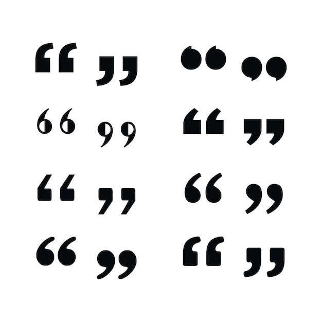 quotation mark, set of quotation marks, punctuation marks.