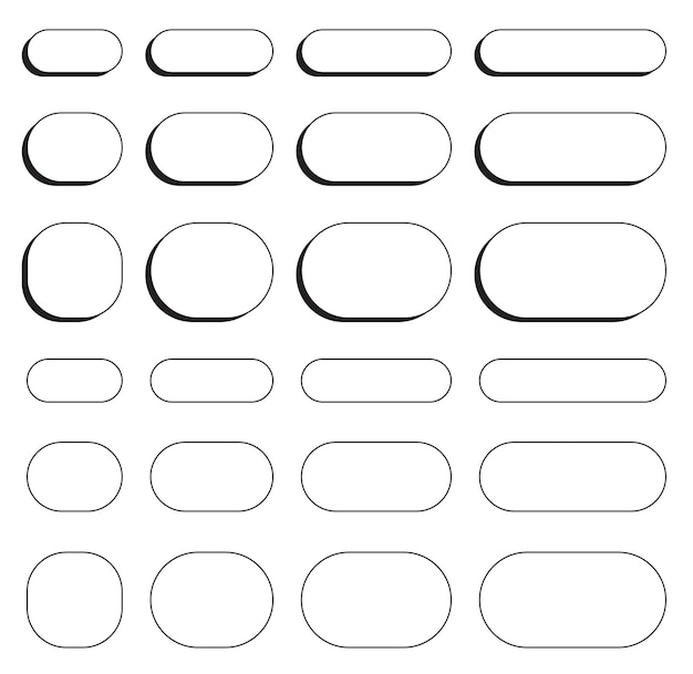 rectangle shape with rounded corner background drop shadow and thin line