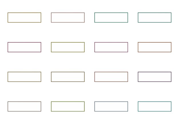 rectangular border frames elements set