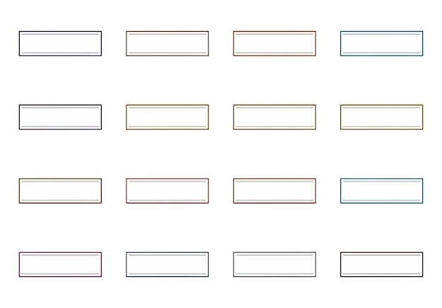 rectangular border frames set