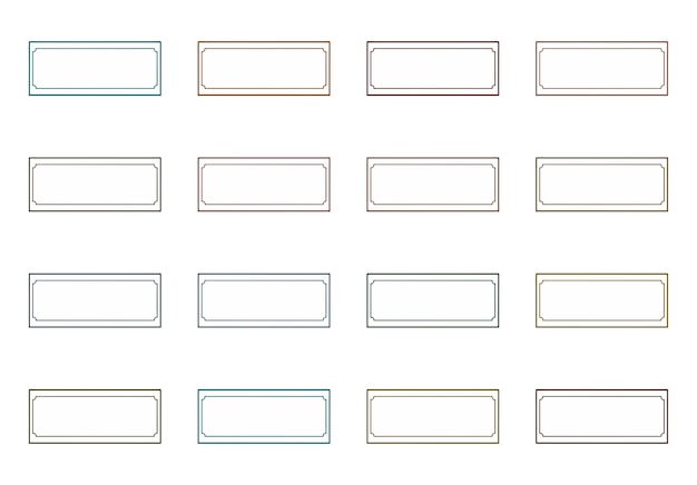 rectangular frame elements set