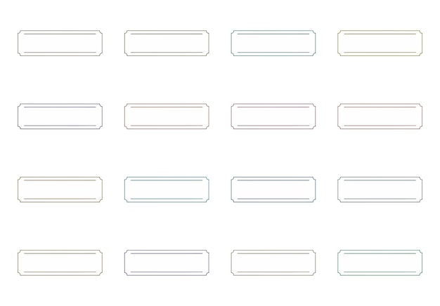 rectangular frame elements set
