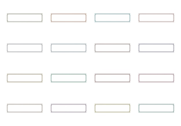 rectangular frame elements set