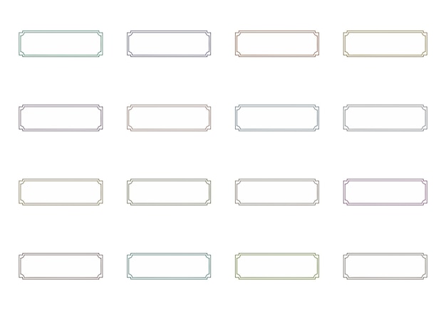 rectangular frame elements set