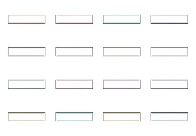 rectangular frame elements set
