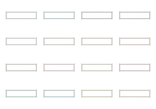 rectangular frame elements set