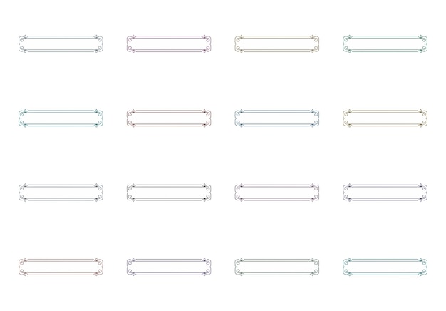 rectangular frame elements set