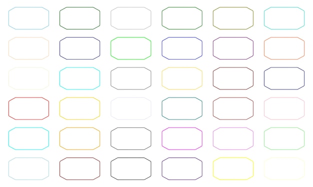 rectangular frame elements set