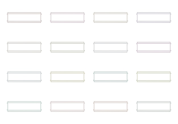 rectangular frames and borders elements set