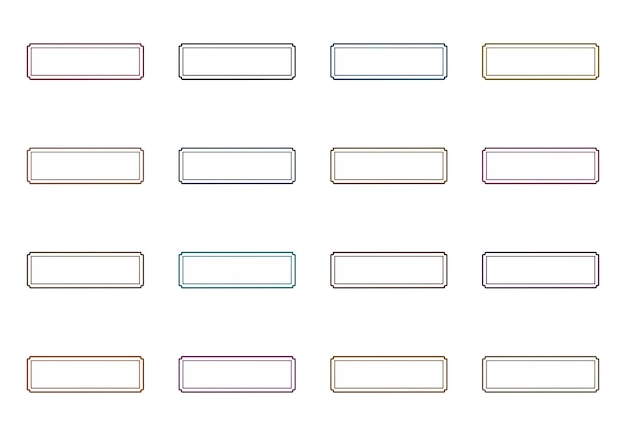 rectangular frames and borders elements set