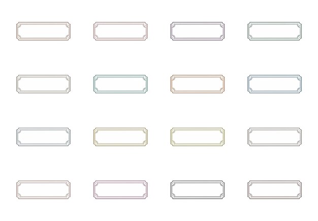 rectangular frames and borders set