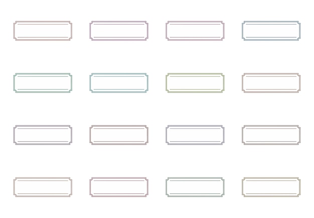 rectangular frames elements set
