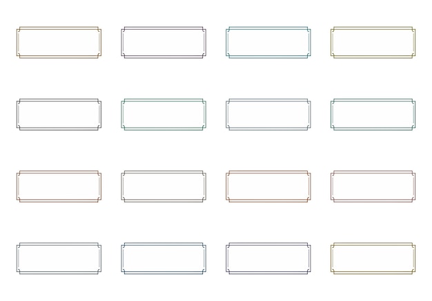 rectangular frames elements set