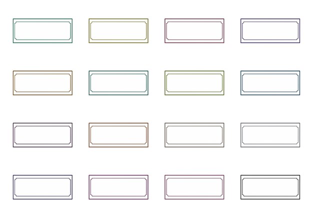 rectangular frames elements set