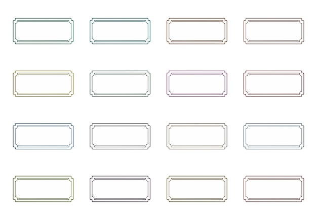 rectangular frames elements set