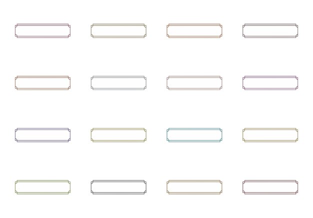 rectangular frames elements set