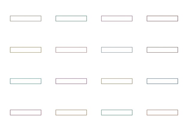 rectangular frames elements set