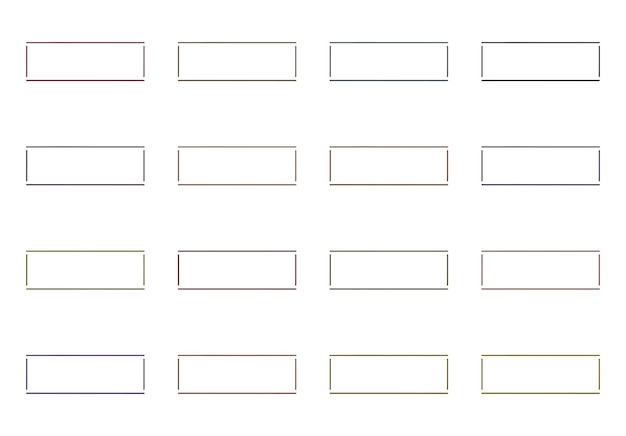 rectangular frames elements set