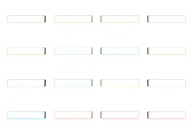 rectangular frames elements set