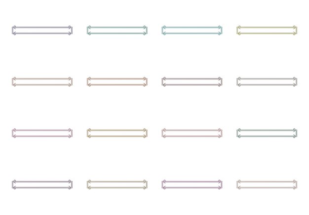 rectangular frames elements set