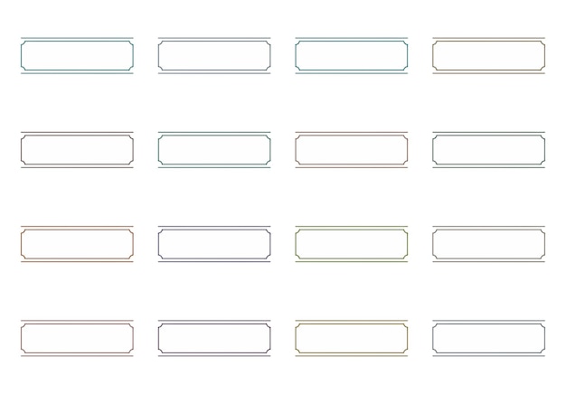 rectangular frames elements set