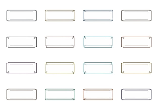 rectangular frames elements set