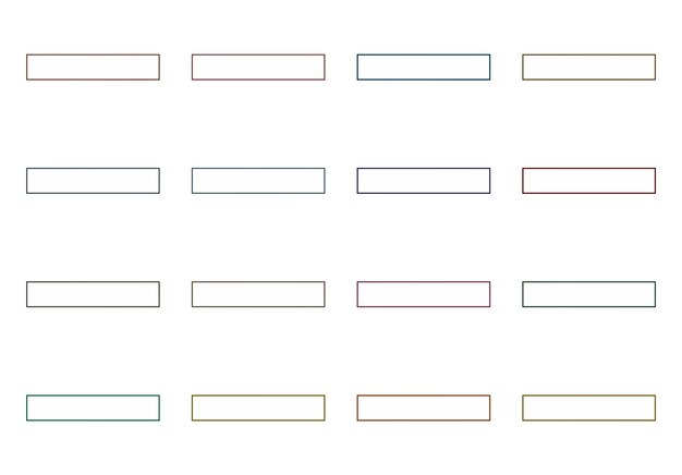 rectangular frames elements set