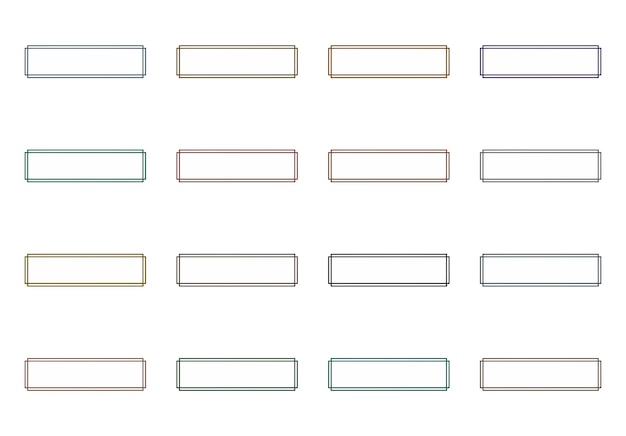 rectangular frames elements set