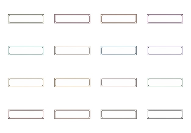 rectangular frames elements set