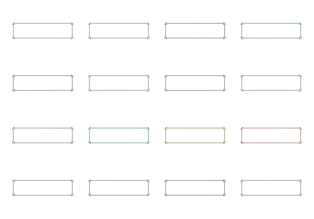 rectangular frames elements set