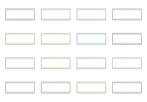 rectangular frames elements set