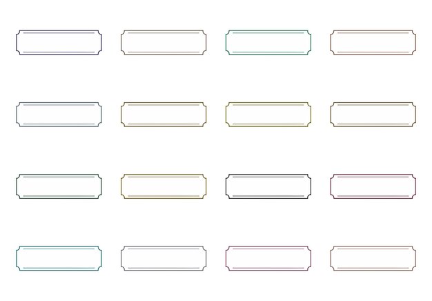 rectangular frames elements set