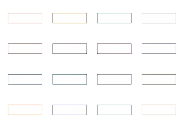 rectangular frames elements set