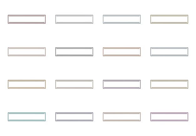 rectangular frames elements set