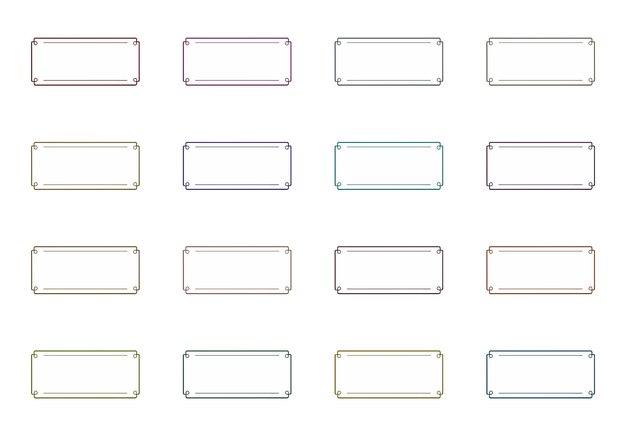 rectangular frames elements set