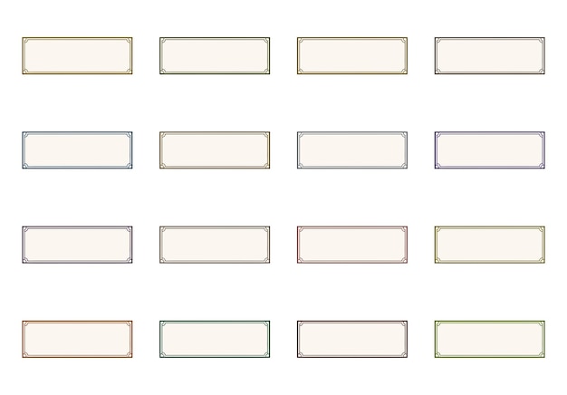 rectangular frames elements set