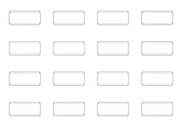rectangular frames elements set