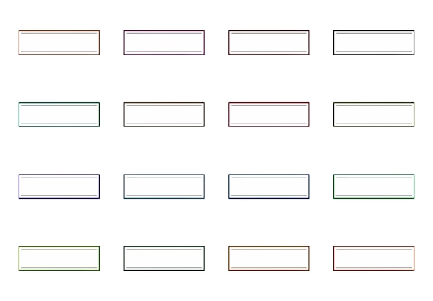 rectangular frames elements set