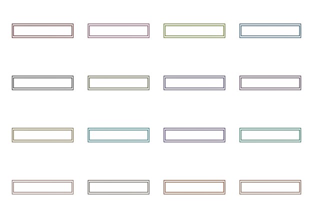 rectangular frames elements set