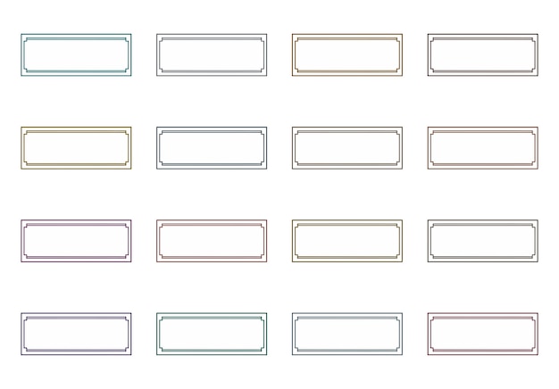 rectangular frames elements set