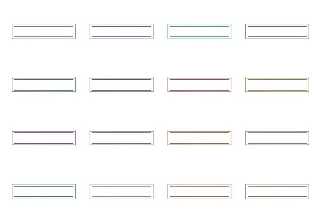 rectangular frames elements set
