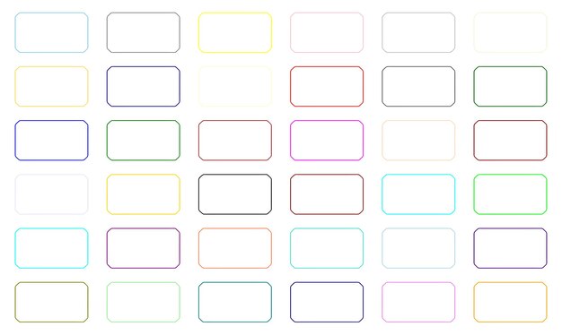 rectangular frames elements set
