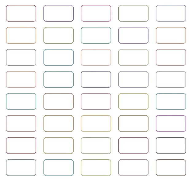 rectangular frames elements set