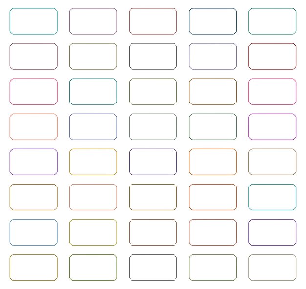 rectangular frames elements set